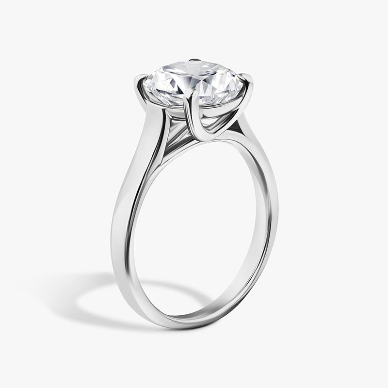 New Earth Lab Diamond Solitaire Ring 3 ct (sterling silver)