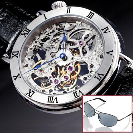 Stauer skeleton online watch