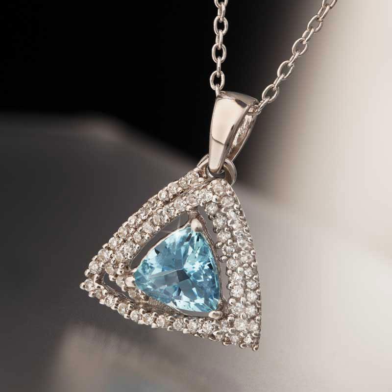 Victorian Aquamarine & Diamond Pendant | Plaza Jewellery English Vintage  Antique Unique Jewellery