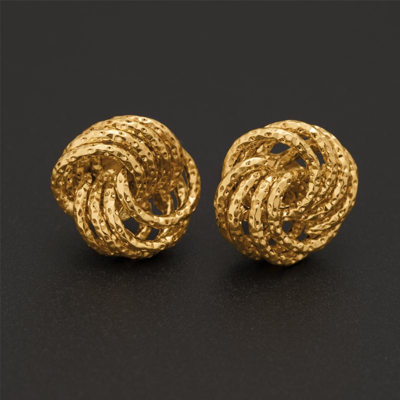 14K Italian Gold Rosetta Stud Earrings