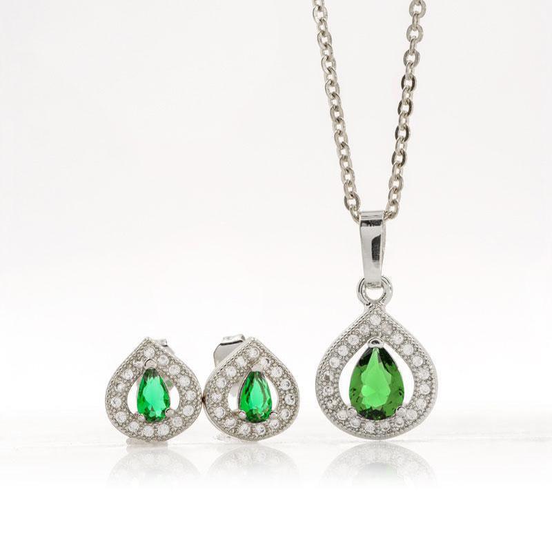 Verdi Drop Necklace & Earrings