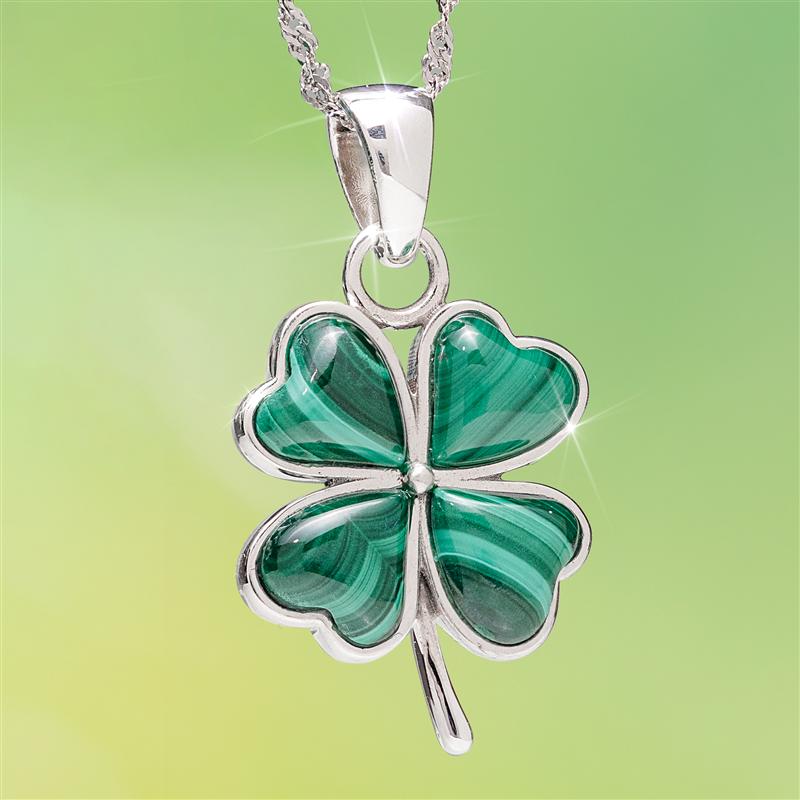 Green Clover Box Chain Necklace – SP Inc.