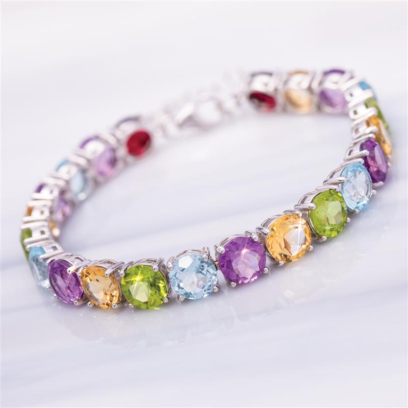6.35ct Rainbow Sapphire Bracelet — The Gem Vault