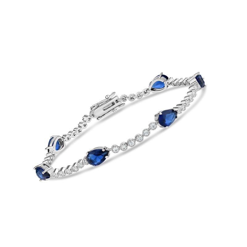 Blue Pear Drop Bracelet