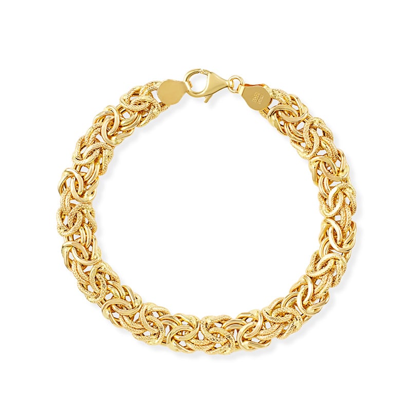 14K Yellow Gold Eterno Byzantine Bracelet