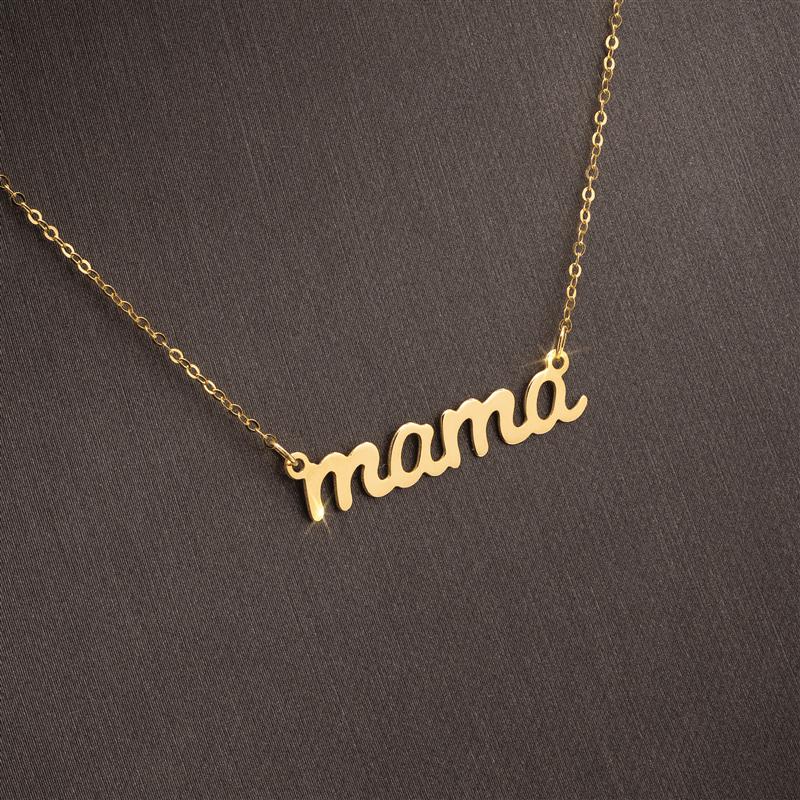 Golden Love You MAMA Pendant with Link Chain – GIVA Jewellery