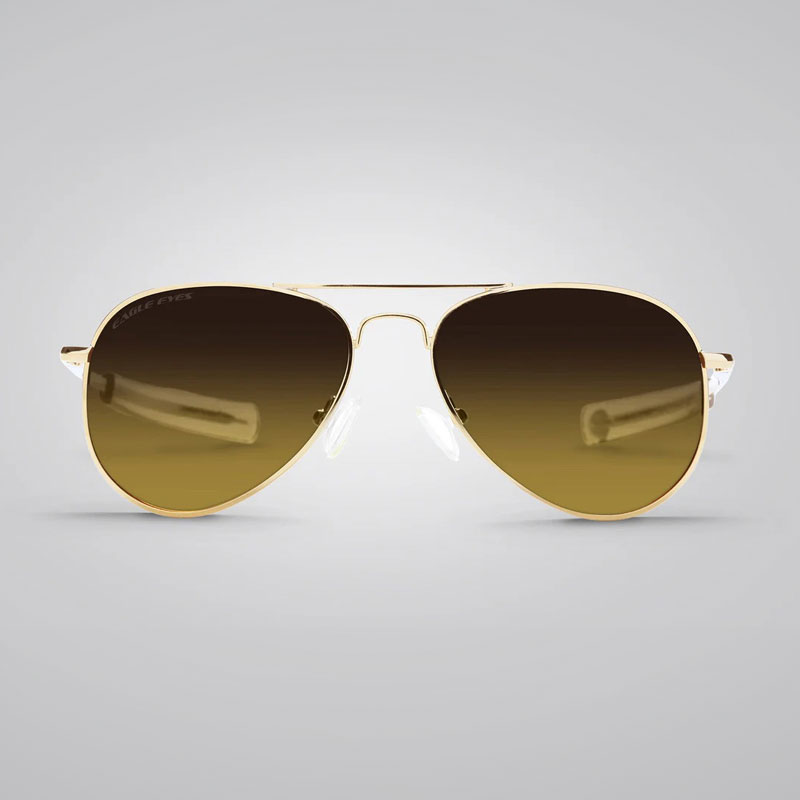 Eagle Eyes Freedom Oval Aviator Sunglasses (gold)