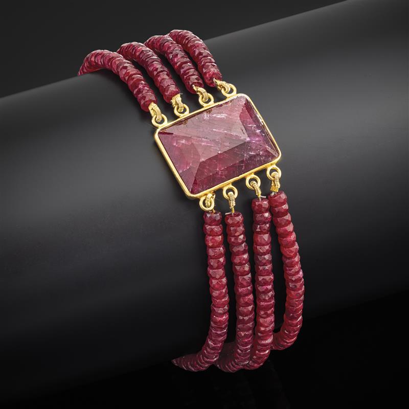Gem Stone King 18K Rose Gold Plated Silver Red Ruby Bracelet For Women Set  with Moissanite (0.63 Cttw) - Walmart.com