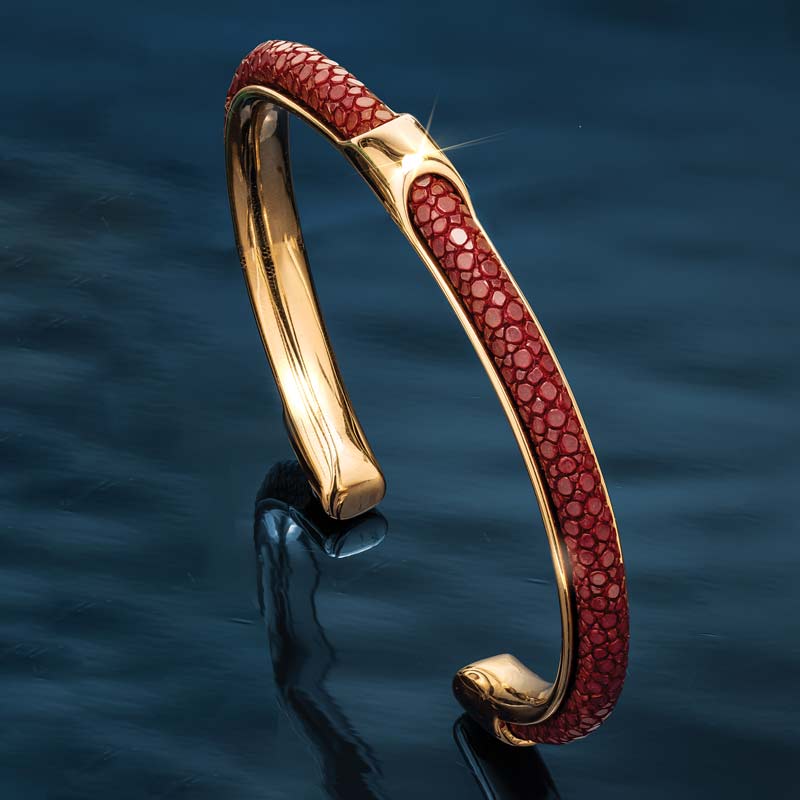 Stingray Exotica Bangle (Ruby Red)