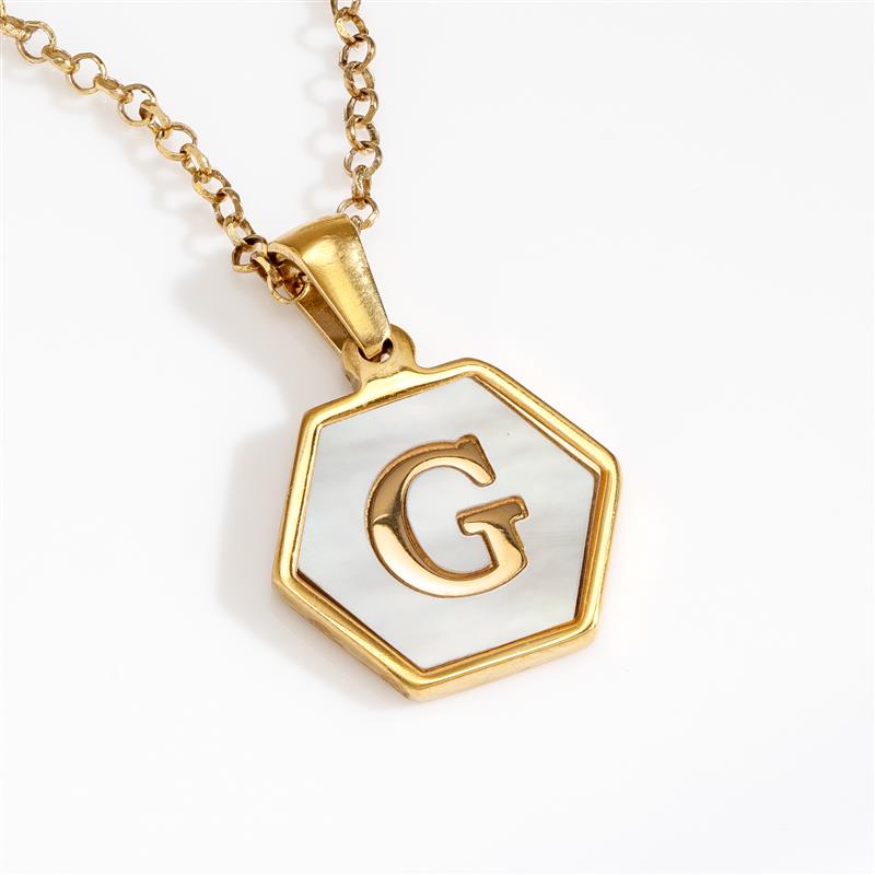 Letter G Diamond Initial 9 Carat Gold Necklace | Australia – Silver Steel
