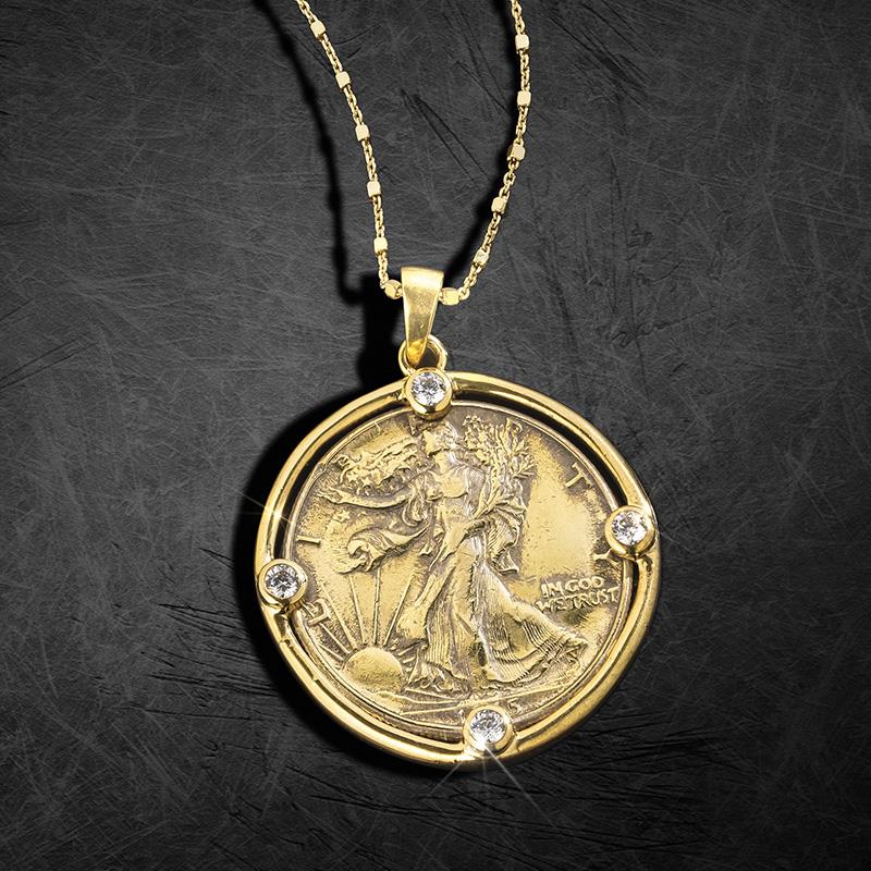 David Webb - Platinum & 18K Yellow Gold Liberty Head Coin Necklace –  Robinson's Jewelers