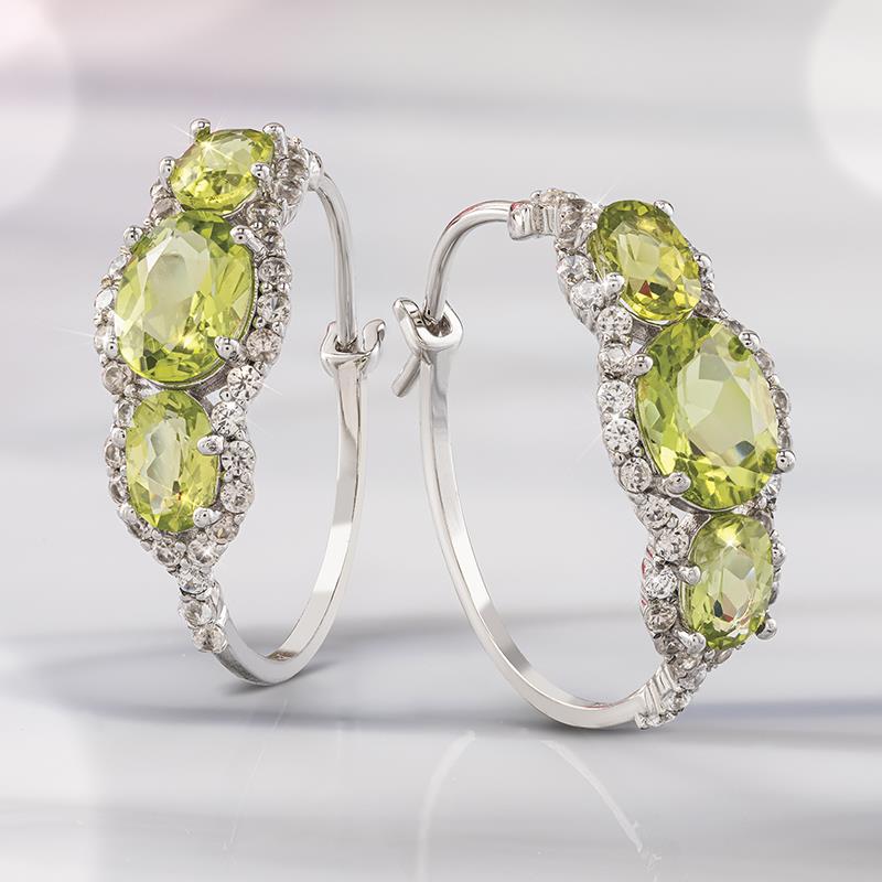 Gem for the Ages Peridot Necklace & Earrings Set