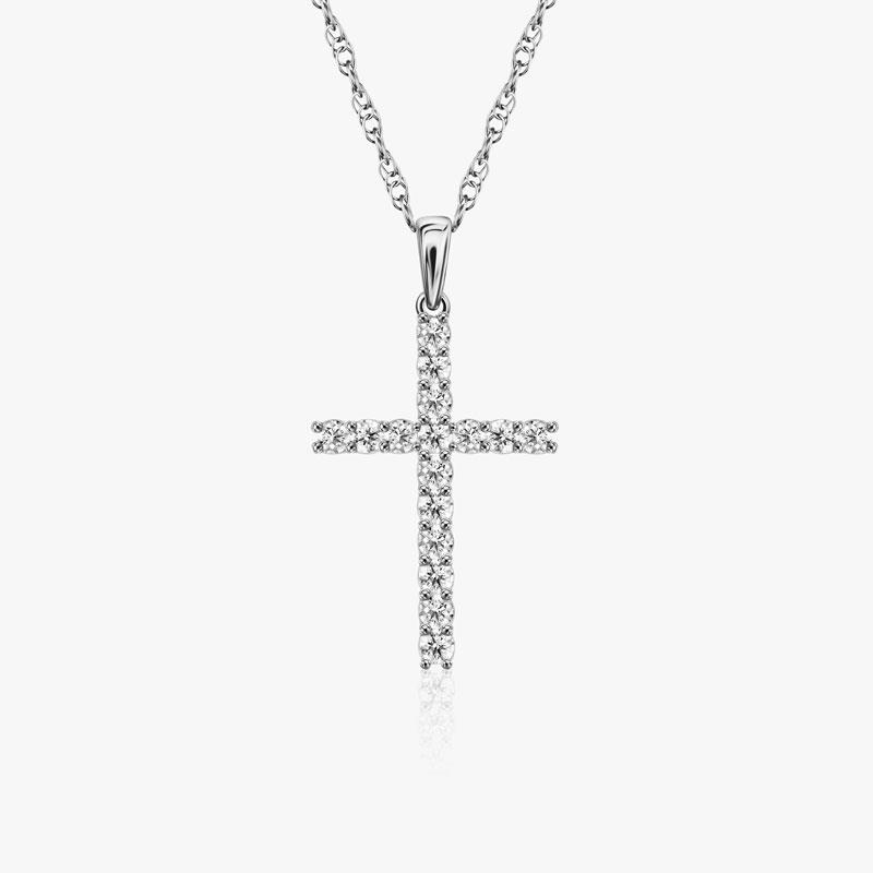 1-3/8 Inch 14K Gold Filled Plain Cross Necklace