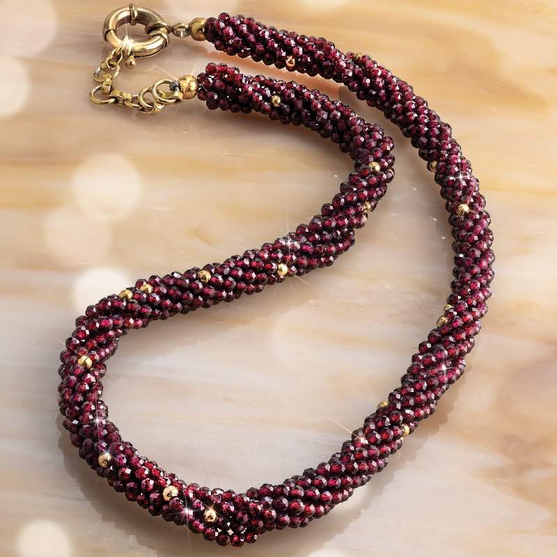 Flash Dance Garnet Necklace