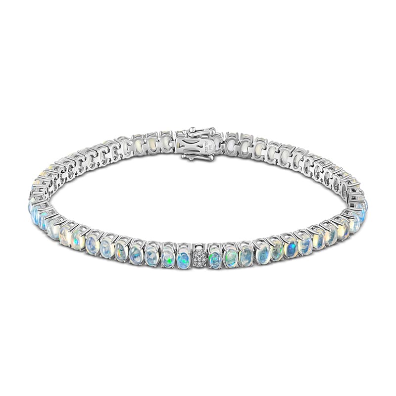 Sterling Silver Opal Bracelet