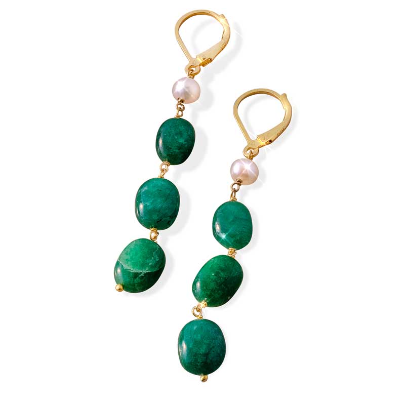 Divine Green Beryl Earrings