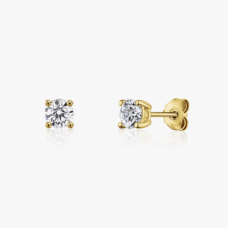 New Earth Lab Diamond Stud Earrings 1 ctw (gold-finished)