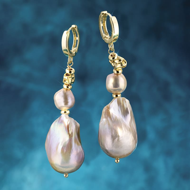 Pink Baroque Pearl Collection Earrings