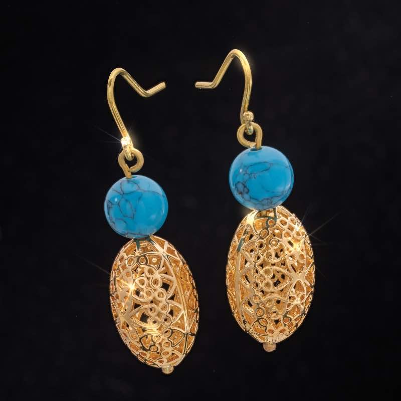 Italian Blue Grotto Earrings