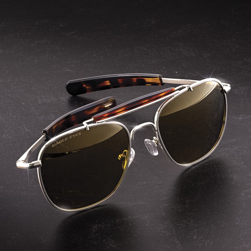 Eagle Eyes Mercury Aviator Sunglasses (Platinum-finished)