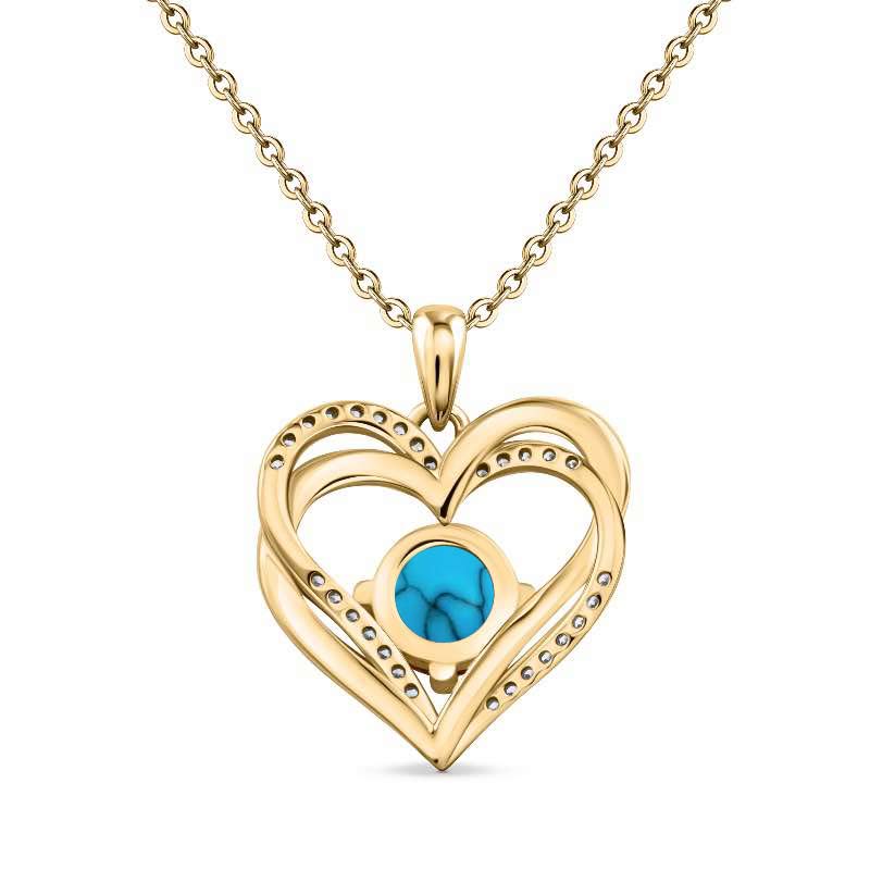 Heart of Forever Collection Pendant - Simulated Turquoise (December)