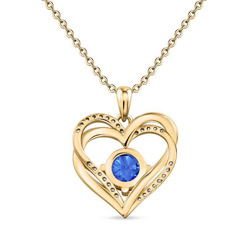 Heart of Forever Collection Pendant - Zircon Blue DiamondAura (December)