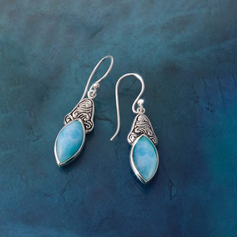 Perfect Blue Larimar Earrings