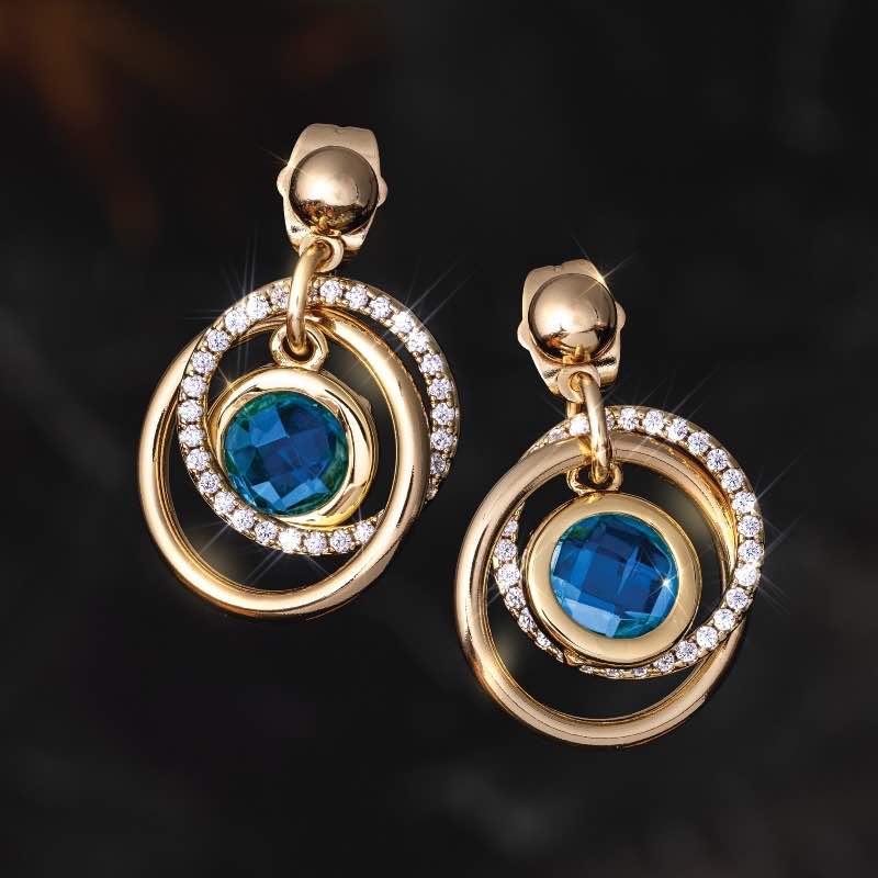 Galileo Blue Topaz Earrings