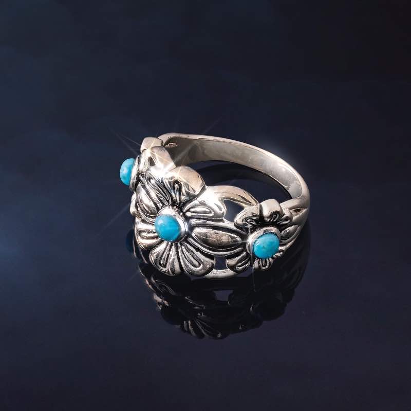 Desert Flower Turquoise Ring and Bracelet