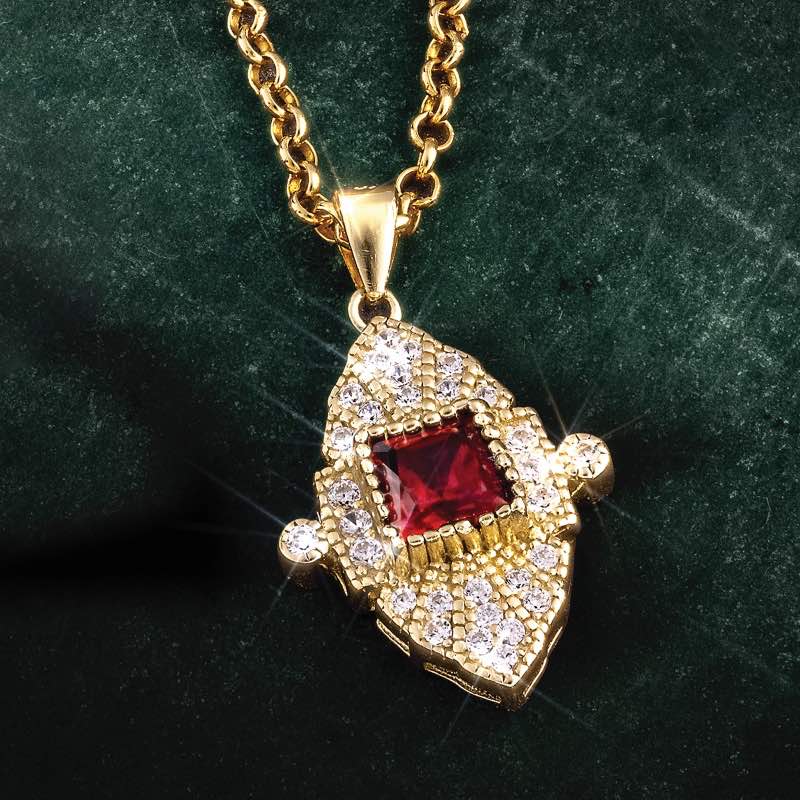 Beating Heart Garnet Pendant