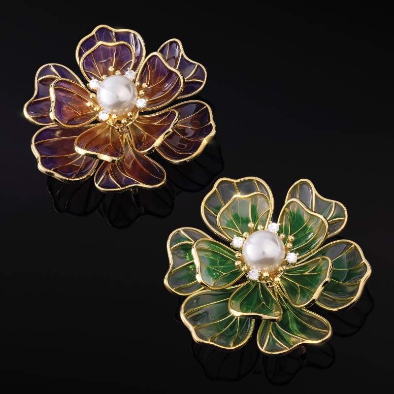 Flower Show Brooches (Set of Both Brooches)