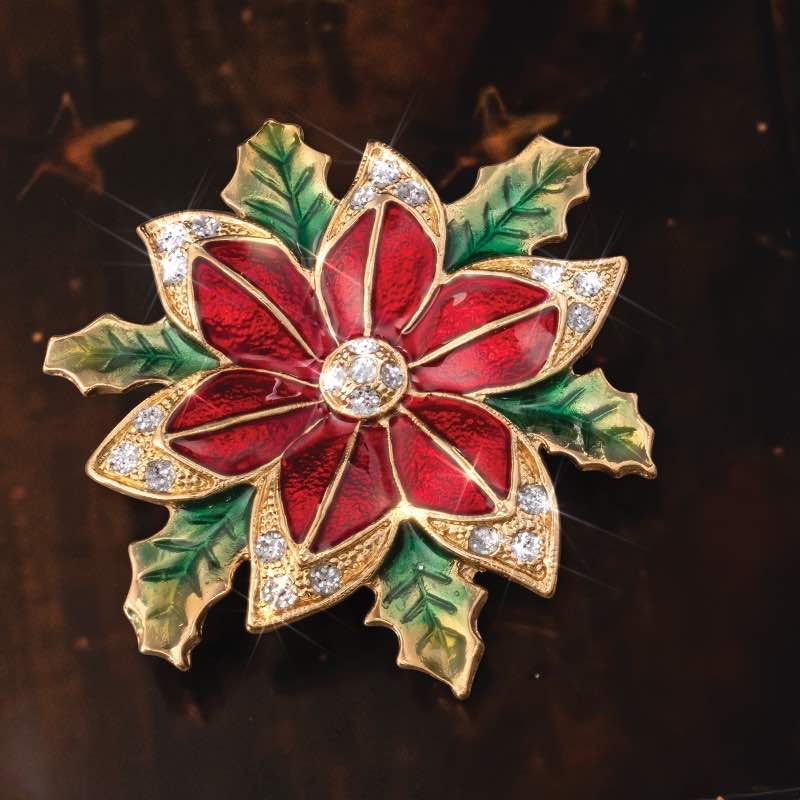 Festive Brooch (Poinsettia)