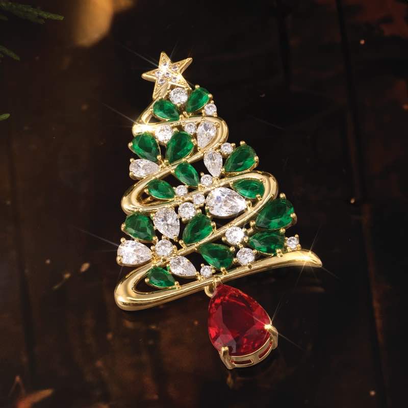 Festive Brooch (Christmas Tree)