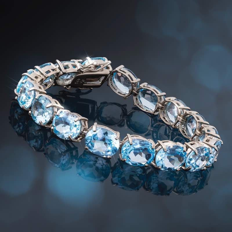 Blue Topaz Statement Bracelet