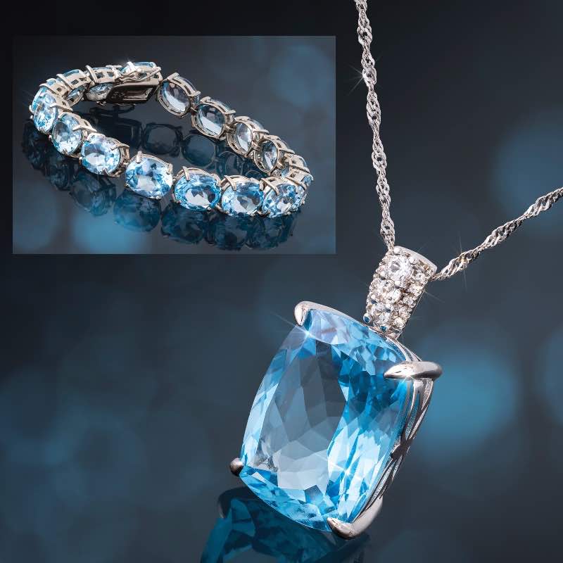 Blue Topaz Statement Bracelet