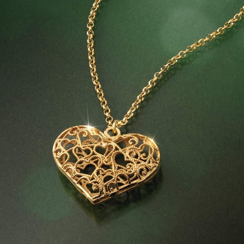 Italian Heart of Gold Necklace