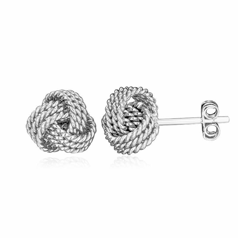 Infinite Love Knot Earrings (Sterling Silver)