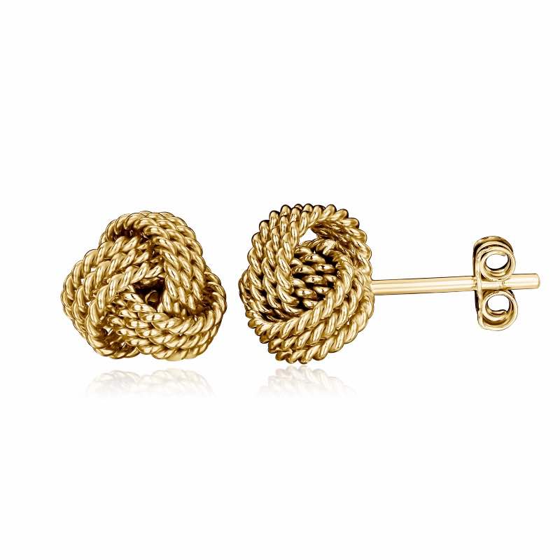 Infinite Love Knot Earrings (Gold-Finished)