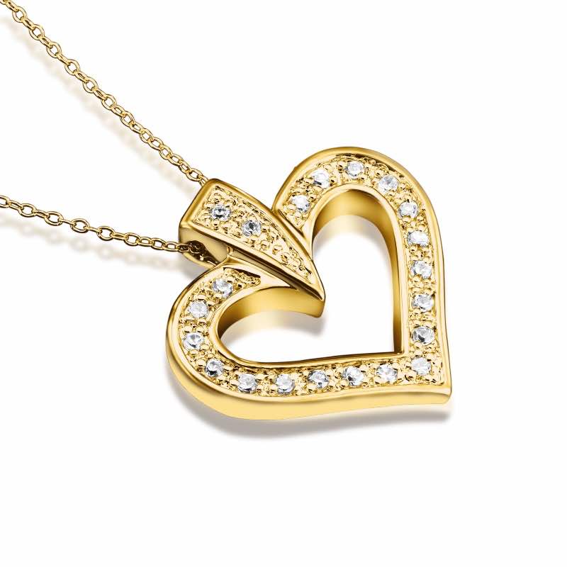 The Golden Embrace Heart Necklace