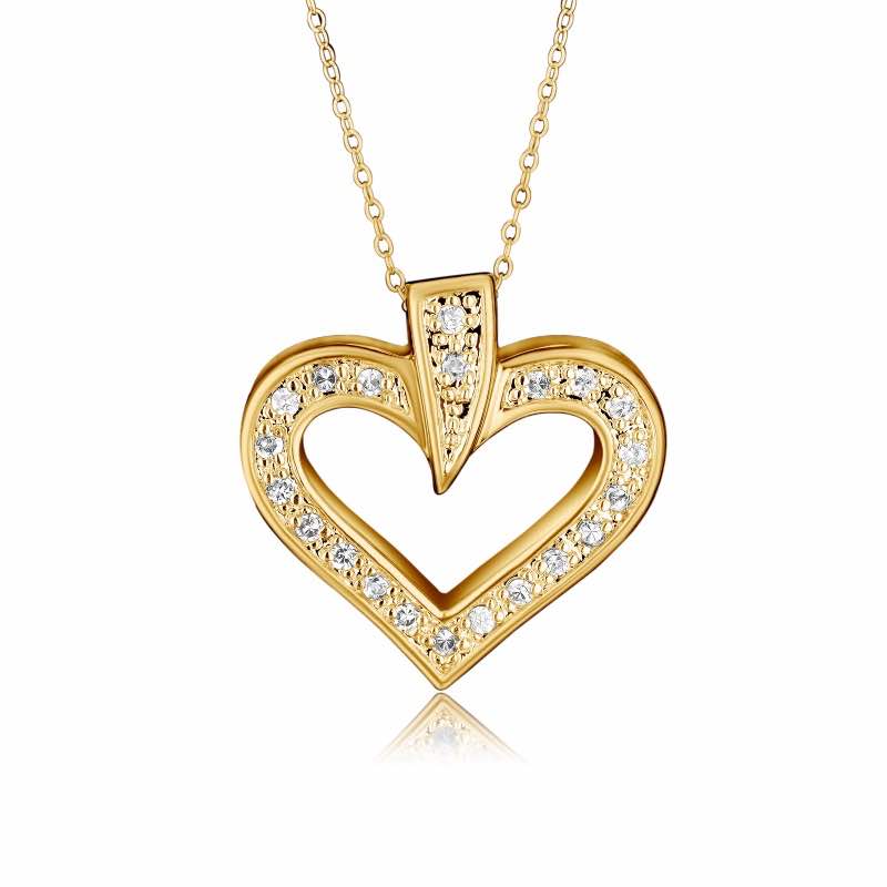 The Golden Embrace Heart Necklace