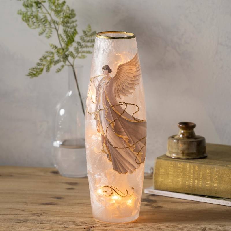 Pre-lit Angel Vase