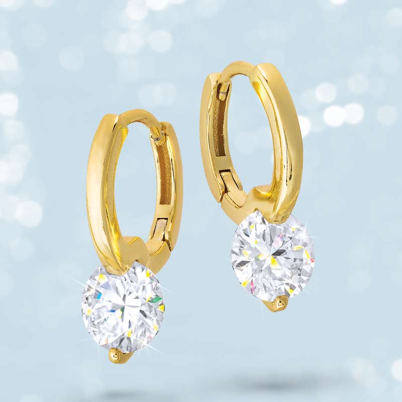 Dazzle Moissanite Earring (gold-finished)