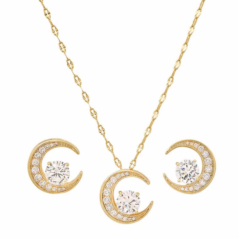 The Moonlit Elegance Necklace and Earrings