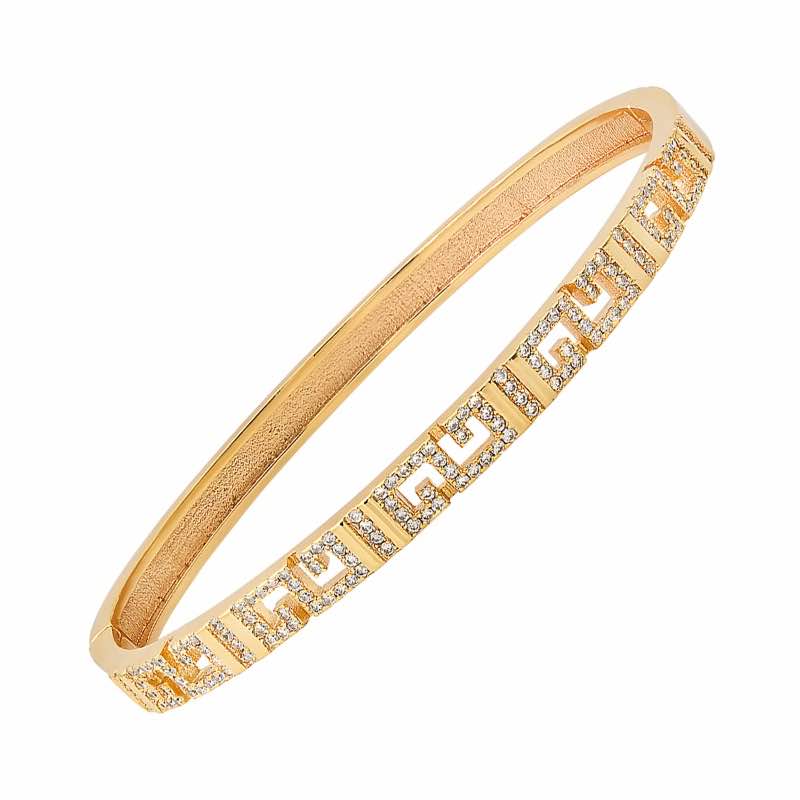 Love Whisperer Greek Key Bangle