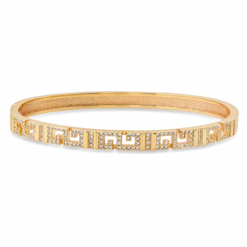 Love Whisperer Greek Key Bangle