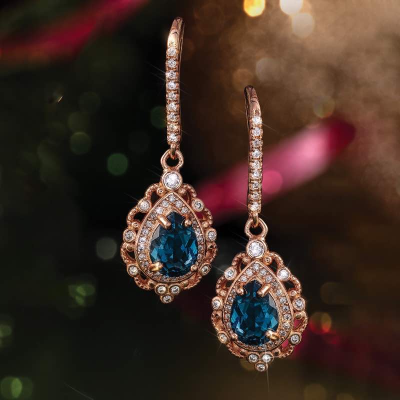 Dickens London Blue Topaz Earrings