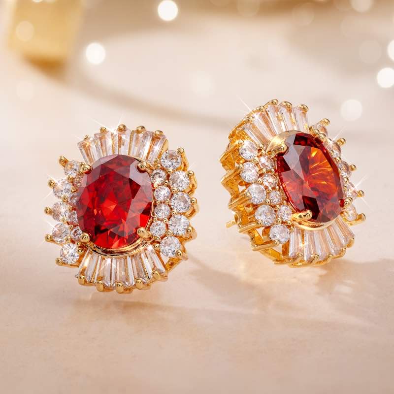 Ruby Red Romance Earrings