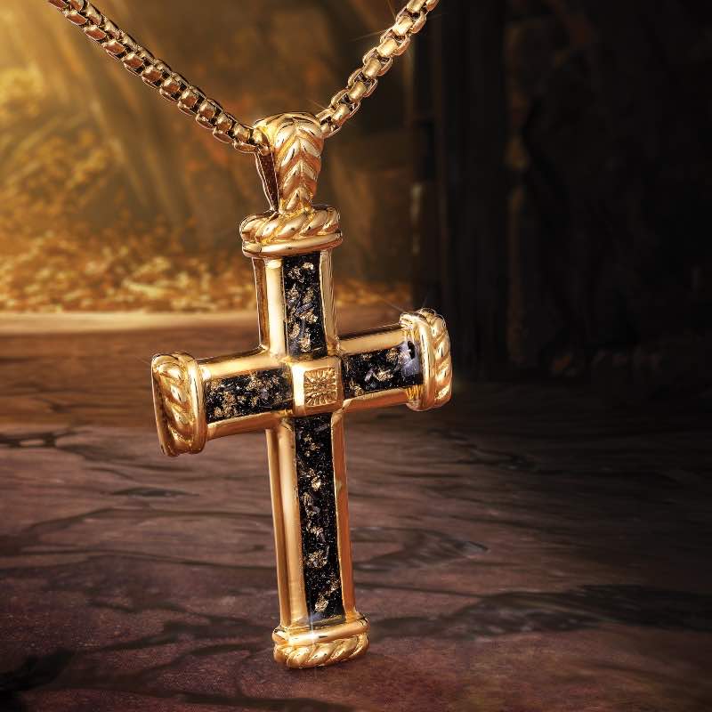 Gold Rush Cross Pendant