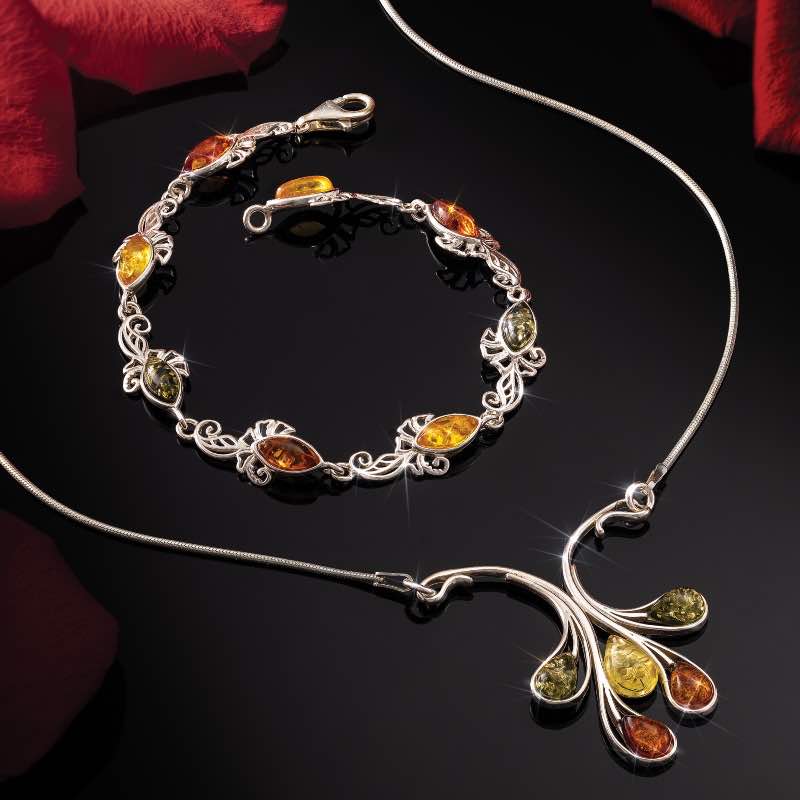 Nature's Miracle Amber Necklace & Bracelet