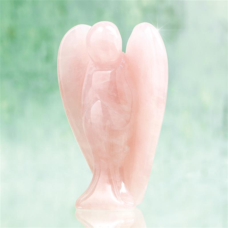 Guiding Light Quartz Angel Statue (Pink)